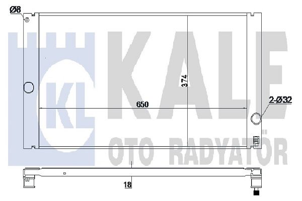 KALE OTO RADYATÖR Радиатор, охлаждение двигателя 352800